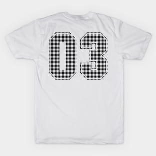 Plaid Number - 03 - Dark T-Shirt